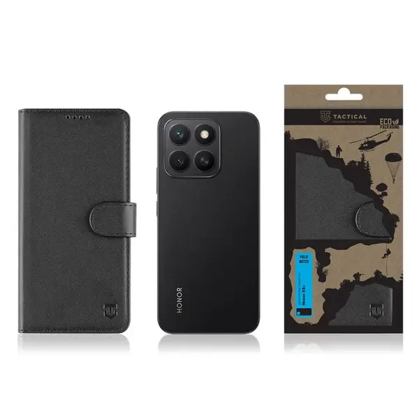 Flipové pouzdro Tactical Field Notes pro Motorola Edge 60 Fusion, černá