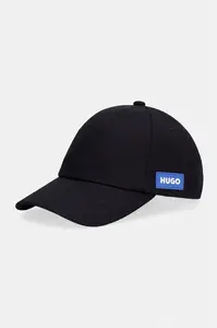 HUGO Blue čiapka so šiltom pánska bavlnená Mael-CA