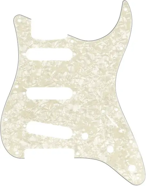 Fender Pickguard Stratocaster, SSS 11-hole, Aged White Pearl 3-ply
