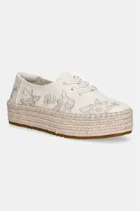 Toms espadrily na platformě dámské VALENCIA LACE UP