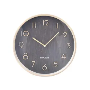 Nástěnné hodiny hnědé   38 cm