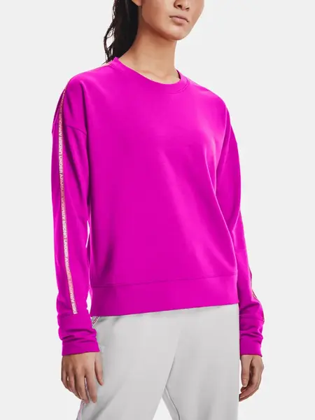 Under Armour Mikina Rival Terry Taped Crew-PNK - Dámské