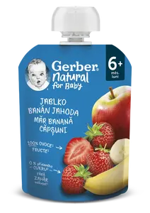 Gerber Natural Kapsička Jablko/banán/jahoda 90 g