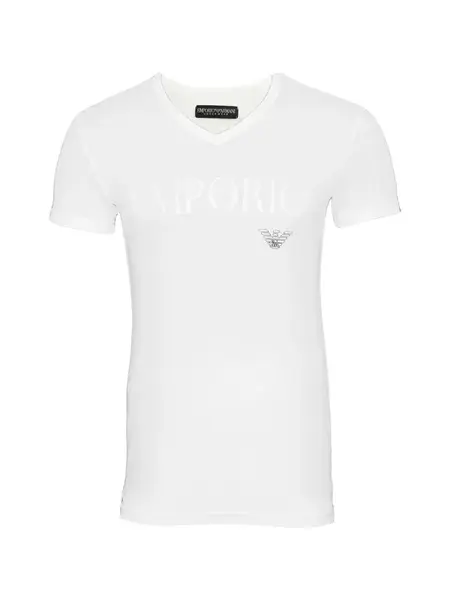 Emporio Armani Tričko  čierna / biela
