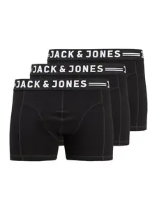 Jack & Jones Plus Boxerky 'Sense'  čierna / biela