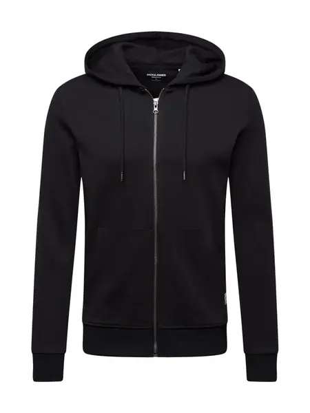 JACK & JONES Tepláková bunda  čierna