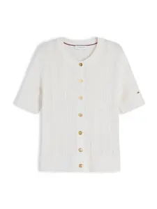 TOMMY HILFIGER Kardigán  svetlobéžová