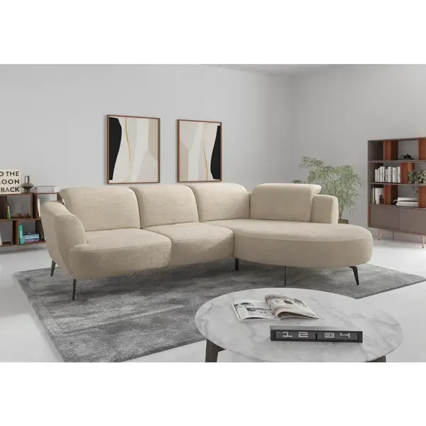 Sit & More ROHOVÁ SEDAČKA, textil, pískové barvy