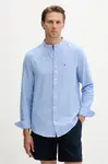 Tommy Jeans košeľa pánska s ľanom