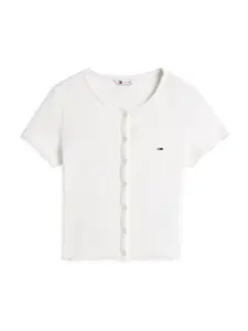 Tommy Jeans Kardigán  biela
