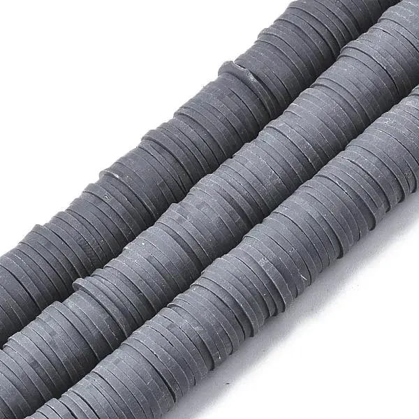Flat Round Handmade Polymer Clay Beads
