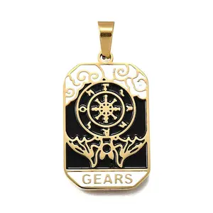 Tarot 304 Stainless Steel Enamel Pendants