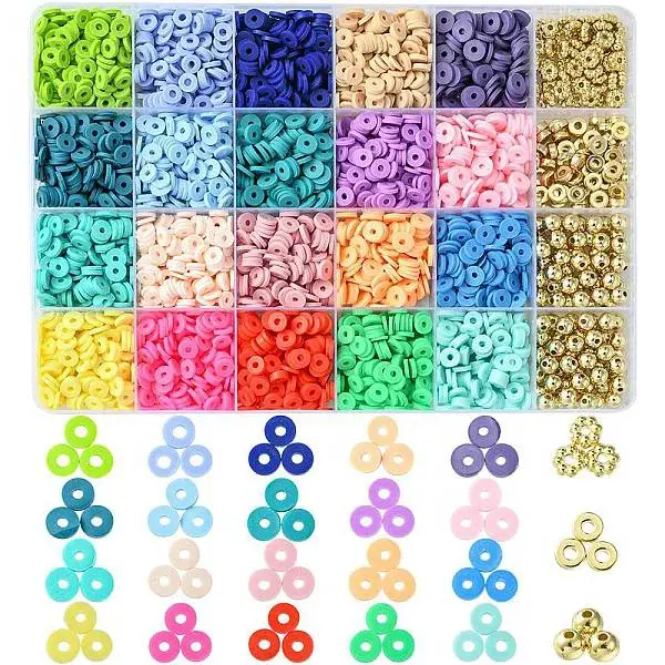 DIY Heishi Polymer Clay Beads Jewelry Making Finding Kit