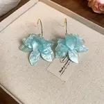 Iron Acrylic Dangle Stud Earrings