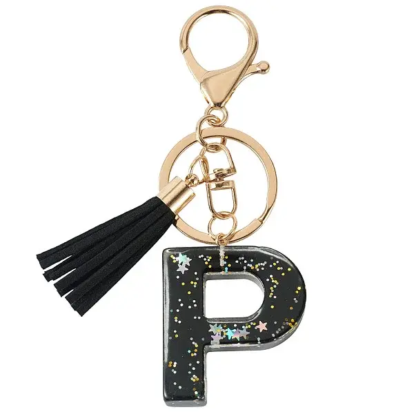 1Pc Resin Letter Keychains