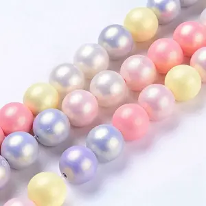 Spray Painted Resin Beads Strands