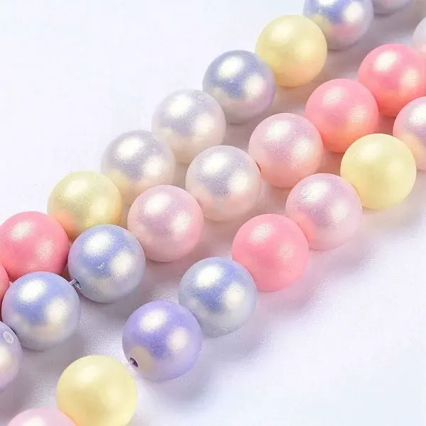 Spray Painted Resin Beads Strands