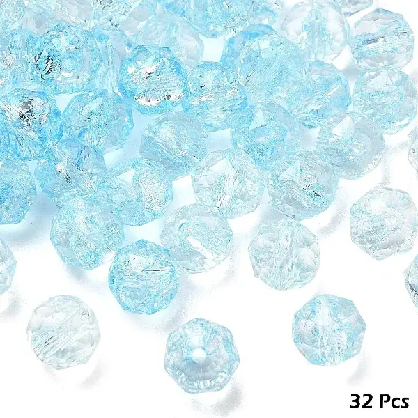 Crackle Transparent Glass Beads Strands