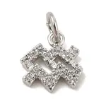 Brass Micro Pave Cubic Zirconia Charms