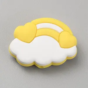 Cloud & Rainbow Food Grade Eco-Friendly Silicone Beads