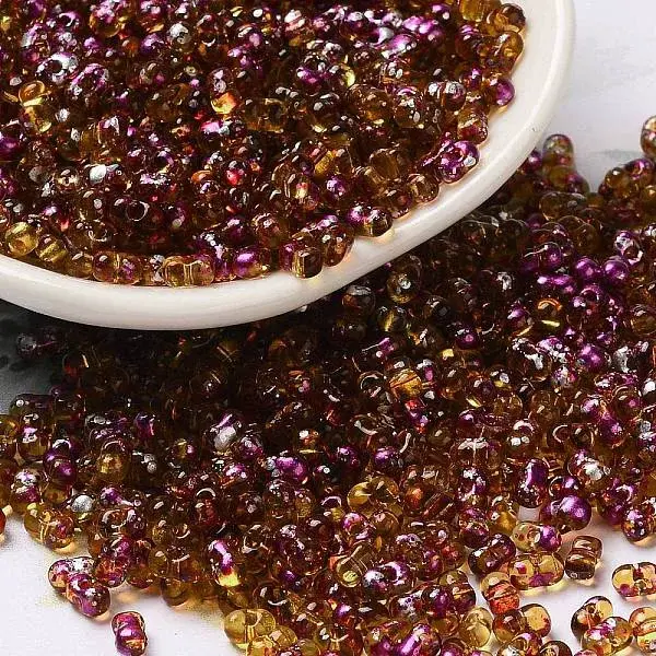 Spray Painted Glass Seed Beads