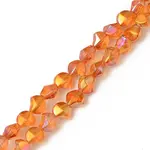 Electroplate Transparent Glass Beads Strands