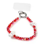 Alloy & Glass & Acrylic Beads Mobile Straps