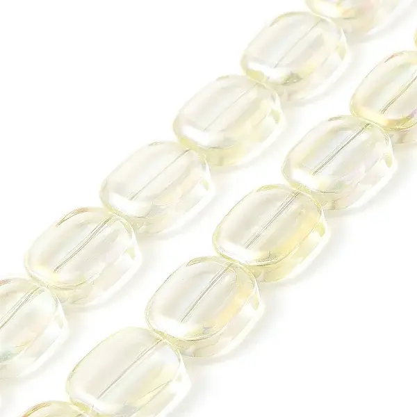 Transparent Electroplate Glass Bead Strands