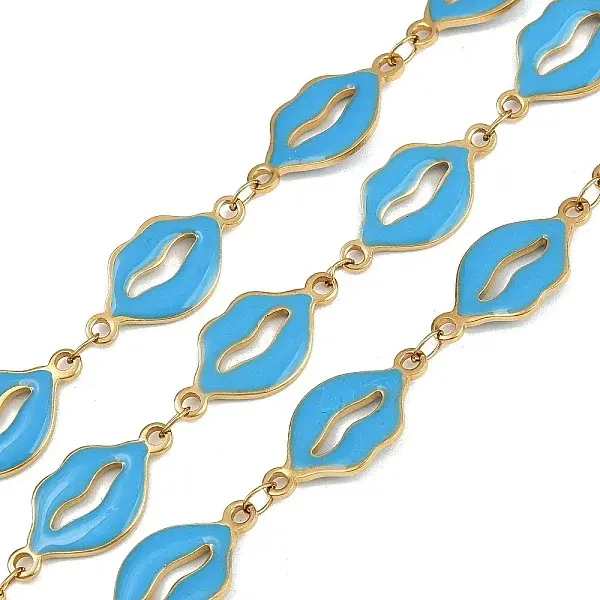 304 Stainless Steel Enamel Lip Link Chains