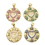 Rack Plating Brass Cubic Zirconia Pendants