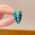 Leaf Shape Alloy Enamel Lapel Pins for Backpack Clothes