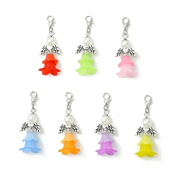 7Pcs Flower Angel Acrylic Pendant Decorations