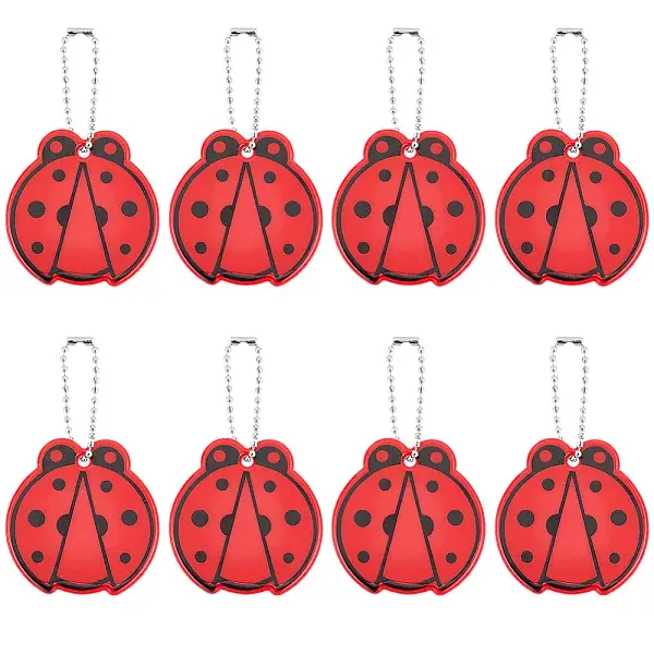 11Pcs PVC Plastic Ladybug Pendant Decorations