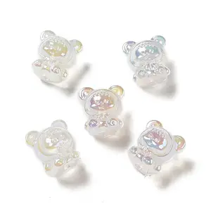 UV Plating Rainbow Iridescent Acrylic Beads