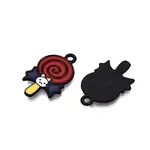Halloween Theme Spray Painted Alloy Enamel Pendants