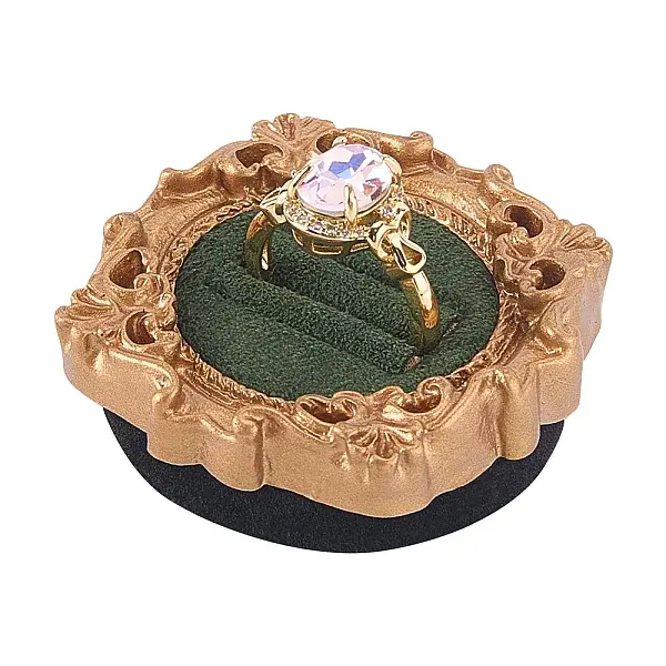 Round Wood Ring Display Trays