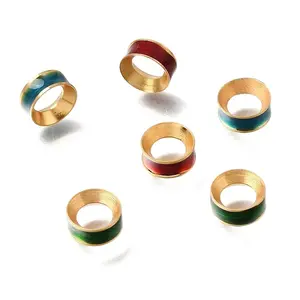 Brass Enamel European Beads