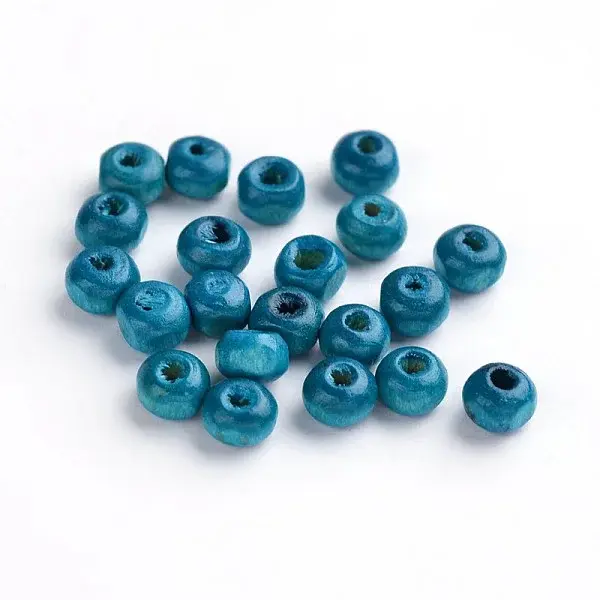 Dyed Natural Wood Beads