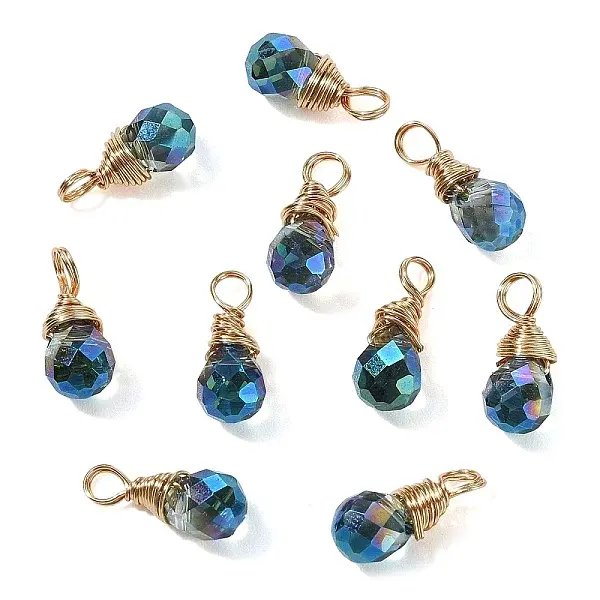 10Pcs Glass Pendants