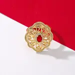 Geometric Brass Micro Pave Cubic Zirconia Finger Rings for Women