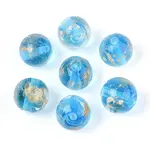Handmade Gold & Silver Foil Glass Beads