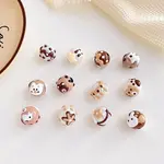 Opaque Acrylic Beads with Enamel