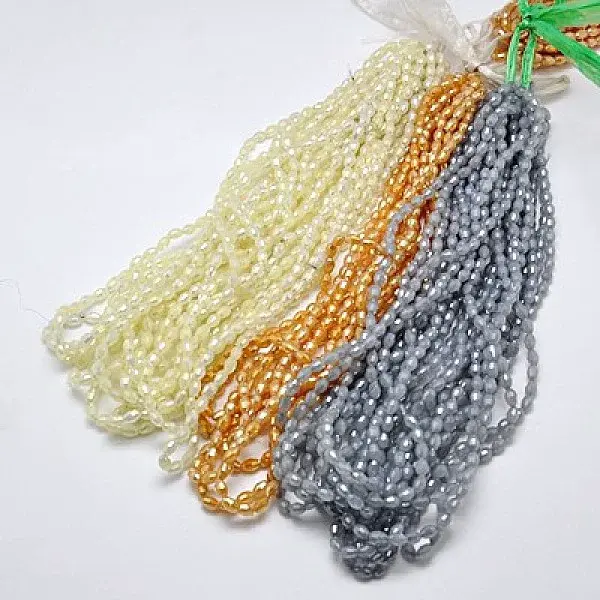 Electroplate Glass Beads Strands