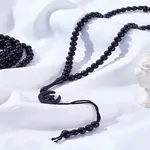2Pcs Acrylic Moon Star Rosary Bead Necklaces for Women