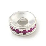 Rack Plating Brass Cubic Zirconia Spacer Beads