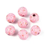 Printed Wood European Beads