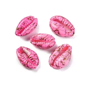 Spray Painted & Drawbench Cowrie Shell Beads