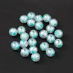 UV Plating Rainbow Iridescent Acrylic Enamel Beads