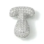 Rack Plating Brass Cubic Zirconia Pendants