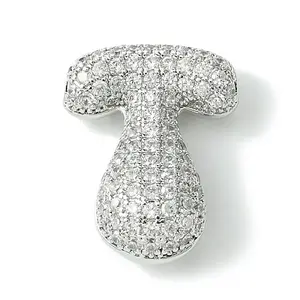Rack Plating Brass Cubic Zirconia Pendants